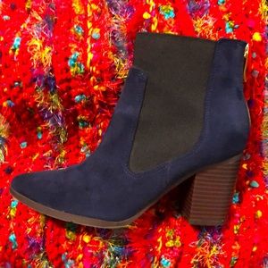 Fioni, Booties, Ankle Boots, Navy Blue